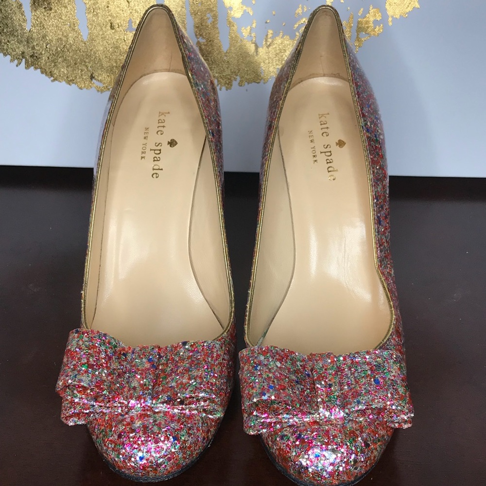 Kate Spade Krysta Sparkly Glitter Heels